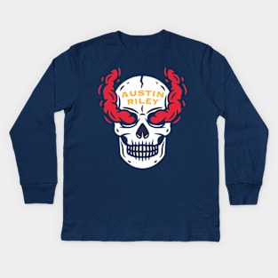 Austin Riley Stone Cold Skull Kids Long Sleeve T-Shirt